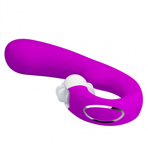 PRETTY LOVE - Magic Tongue Smart Licking Wheel Vibrator (Chargeable - Purple)